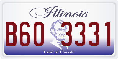 IL license plate B603331