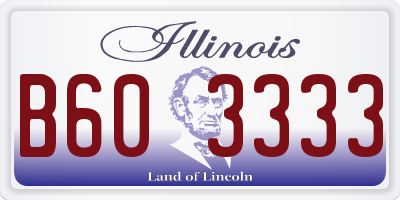 IL license plate B603333