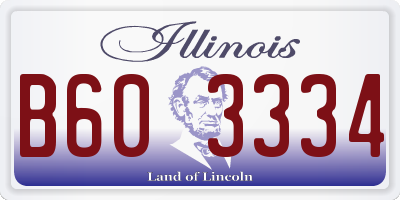 IL license plate B603334