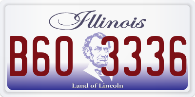IL license plate B603336