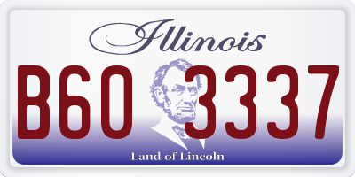 IL license plate B603337