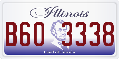 IL license plate B603338