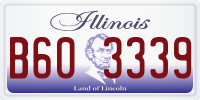 IL license plate B603339