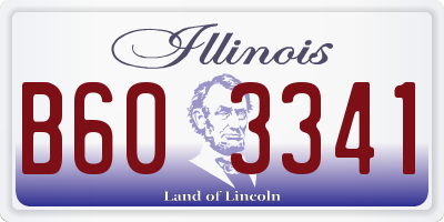 IL license plate B603341