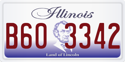 IL license plate B603342