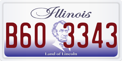 IL license plate B603343