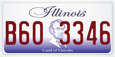 IL license plate B603346