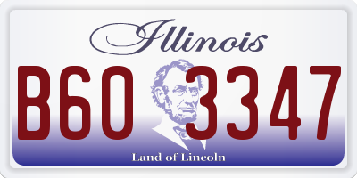 IL license plate B603347