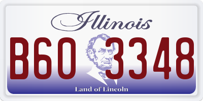 IL license plate B603348