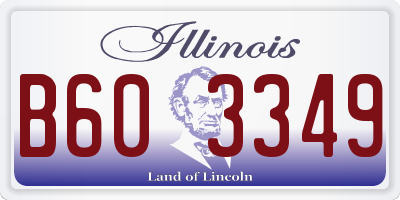 IL license plate B603349