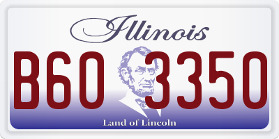 IL license plate B603350