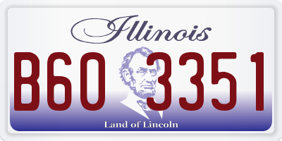 IL license plate B603351