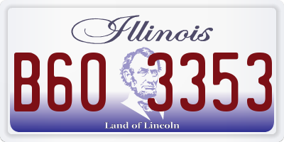 IL license plate B603353