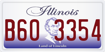 IL license plate B603354