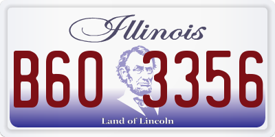 IL license plate B603356