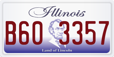 IL license plate B603357