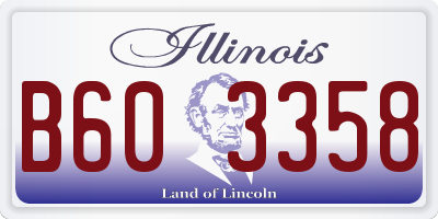 IL license plate B603358