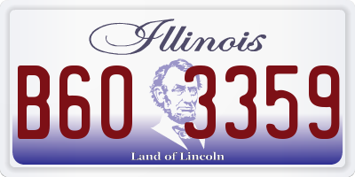 IL license plate B603359