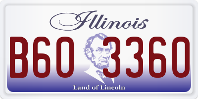 IL license plate B603360