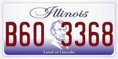 IL license plate B603368