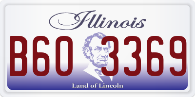 IL license plate B603369
