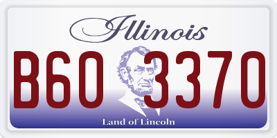 IL license plate B603370