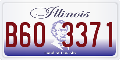 IL license plate B603371