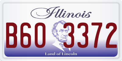 IL license plate B603372