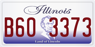 IL license plate B603373