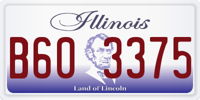 IL license plate B603375