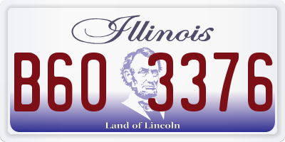IL license plate B603376