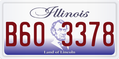IL license plate B603378