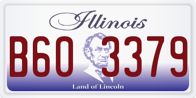 IL license plate B603379