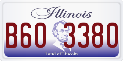 IL license plate B603380