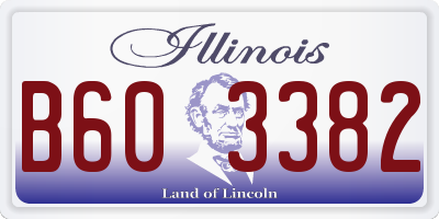 IL license plate B603382