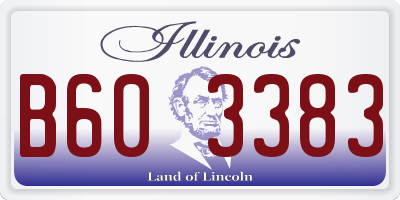 IL license plate B603383