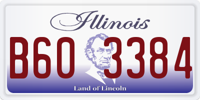 IL license plate B603384