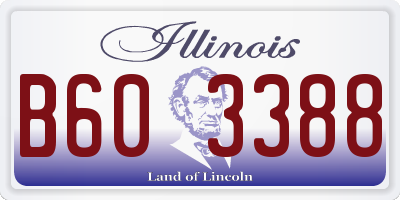 IL license plate B603388