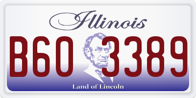 IL license plate B603389