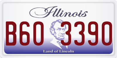 IL license plate B603390
