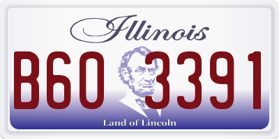 IL license plate B603391