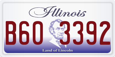 IL license plate B603392