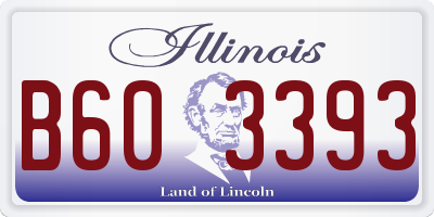 IL license plate B603393