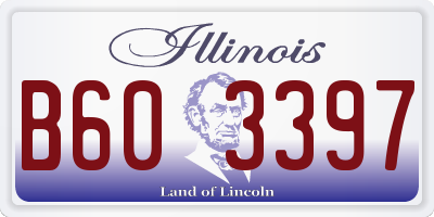 IL license plate B603397