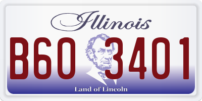 IL license plate B603401