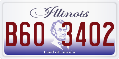IL license plate B603402