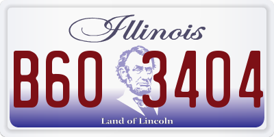IL license plate B603404