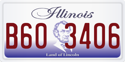 IL license plate B603406