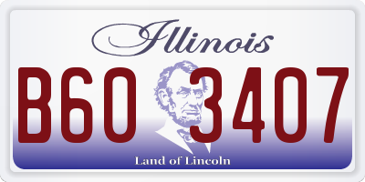 IL license plate B603407
