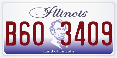 IL license plate B603409